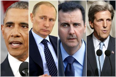 Barack Obama, Vladimir Putin, Bashar al-Assad, John Kerry