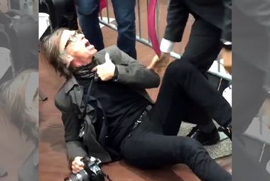 Image for Trump security violently assaults credentialed press photographer during Virginia rally