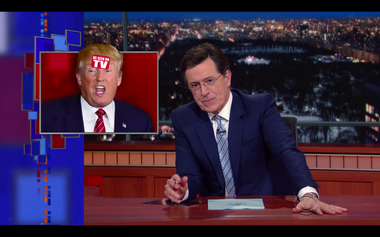 Image for Trump leaves Stephen Colbert speechless: 