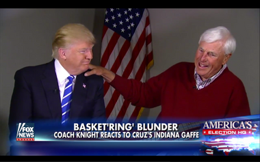Image for Watch out Ted Cruz, you've upset Bobby Knight! The Trump backer mocks Cruz for his basketball 