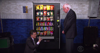 Image for Bernie Sanders dazzles Stephen Colbert: 
