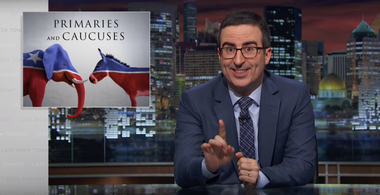 Image for WATCH: John Oliver explains how primaries and caucuses are like failed orgies