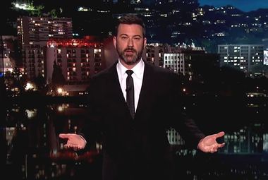 Image for Jimmy Kimmel positively murders Sarah Palin on climate change: 97 percent of scientists 
