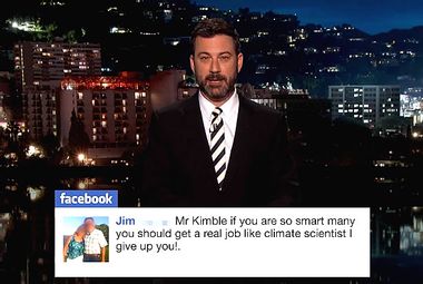 Image for WATCH: Jimmy Kimmel hilariously skewers online criticism of his anti-Palin video