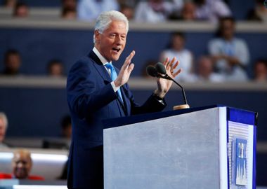 Bill Clinton addresses the Democratic National Convention in Philadelphia