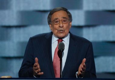 Former U.S. Congressman and Secretary of Defense Leon Panetta speaks on the third day of the Democratic National Convention in Philadelphia
