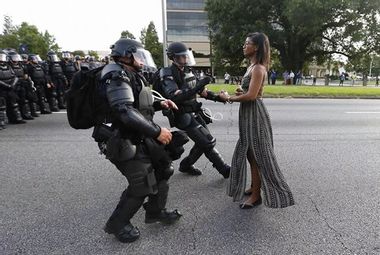 Image for Anatomy of An Iconic Image: How this photograph of a protester in Baton Rouge could come to symbolize a movement