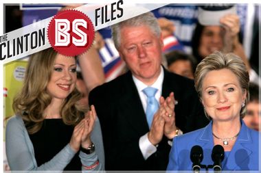 Chelsea, Bill and Hillary Clinton