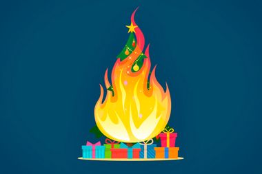 Christmas Tree on Fire