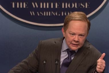 Image for WATCH: Melissa McCarthy as Sean Spicer on SNL is hilariously hostile