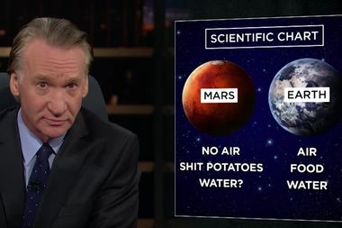 Image for WATCH: Maher's Earth Day demands: choose food and water over Mars, an 