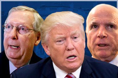 Mitch McConnell; Donald Trump; John McCain