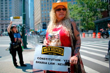 Anti-Sharia Law Protester