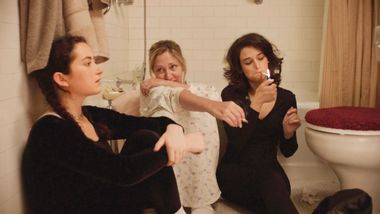 Edie Falco, Jenny Slate, and Abby Quinn in "Landline"