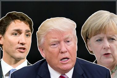 Justin Trudeau; Donald Trump; Angela Merkel