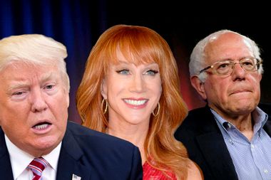 Donald Trump; Kathy Griffin; Bernie Sanders