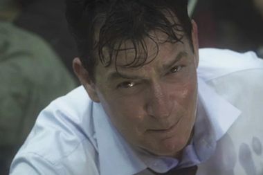 Charlie Sheen as Jeffrey Cage in "9/11"