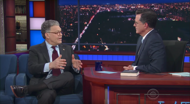 Image for Al Franken tells Stephen Colbert which senators have a sense of humor