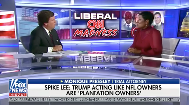 Image for Let's enjoy Tucker Carlson getting roasted by his guest over NFL anthem protests