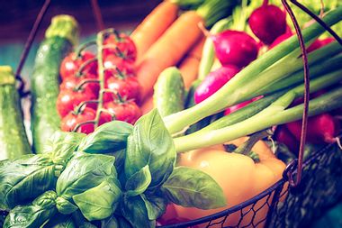 Basket With Organic Vegetables