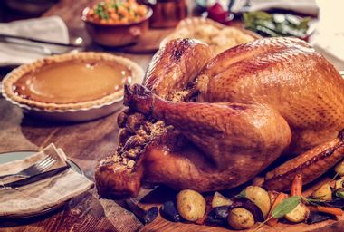 Stuffed Turkey and Pumpkin Pie