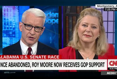 Anderson Cooper questions Roy Moore's spokeswoman Janet Porter