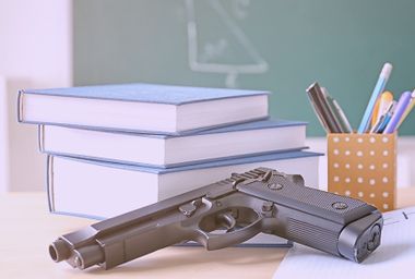 Gun on Teachers Desk