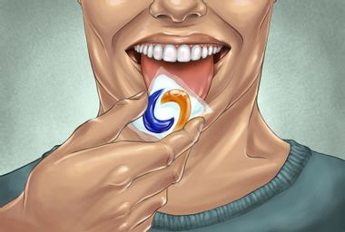 Person eating a tide pod