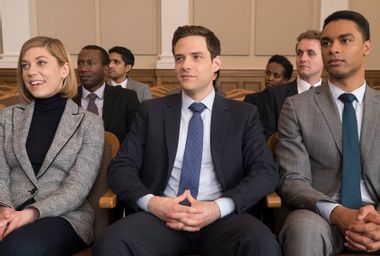 Susannah Flood, Ben Rappaport, and Regé-Jean Page in "For the People"
