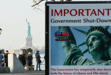 Statue Of Liberty Closed - Government Shutdown