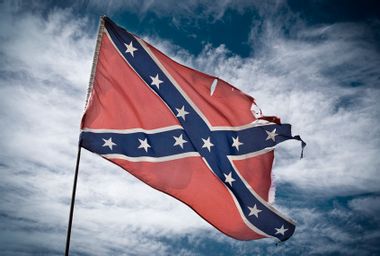 torn confederate flag