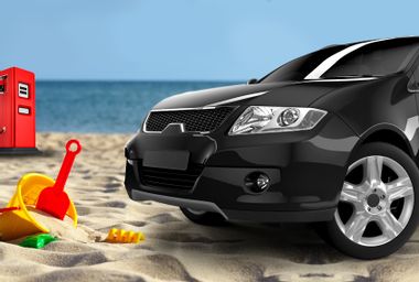 SUV on Beach