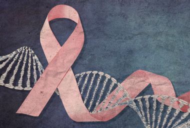 Breast Cancer Ribbon; DNA Strand