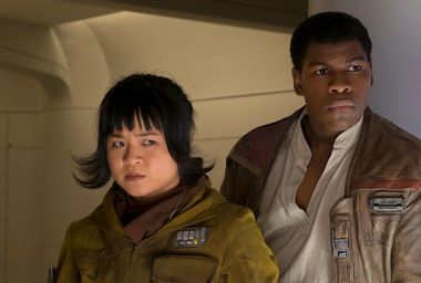 Kelly Marie Tran and John Boyega in "Star Wars: The Last Jedi"