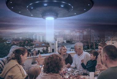 Family At Dinner; UFO