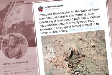 Image for President Donald Trump's star on California's Hollywood Walk of Fame has been demolished — yet again