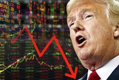 Donald Trump; Stock Market Chart Down