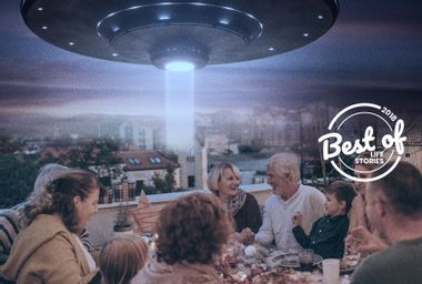 UFO; Family Eating Dinner