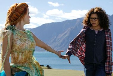 Reese Witherspoon as Mrs. Whatsit and Storm Reid as Meg Murry in "A Wrinkle in Time"