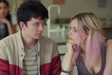 Asa Butterfield and Emma Mackey in "Sex Education"
