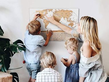 Image for Track your globetrotting with these scratch-off maps