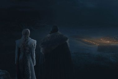 Emilia Clarke as Daenerys Targaryen and Kit Harington as Jon Snow in "Game of Thrones"
