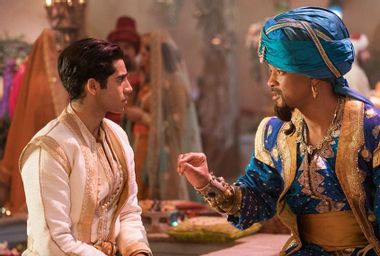 Mena Massoud and Will Smith in "Aladdin"