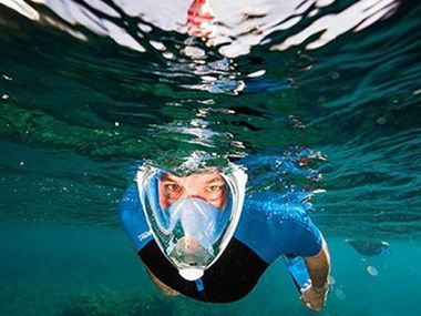 Image for Explore the ocean with this full-face snorkel mask