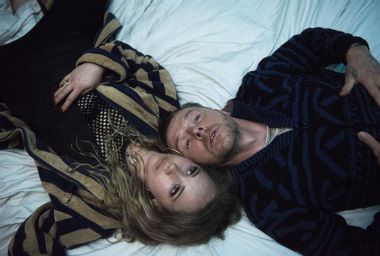 Juno Temple and Simon Pegg in "Lost Transmissions"