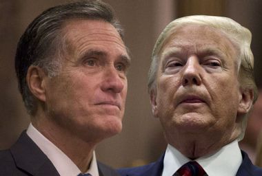 Sen. Mitt Romney (R-UT); President Donald Trump