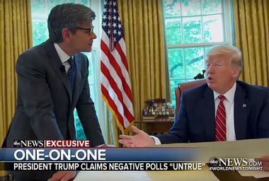 ABC News' Chief Anchor George Stephanopoulos interviews President Donald Trump