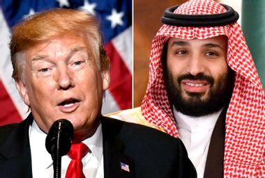 President Donald Trump; Saudi Crown Prince Mohammed bin Salman