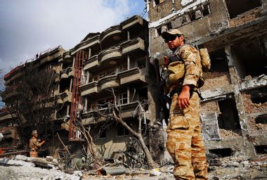 Wreckage in Afghanistan