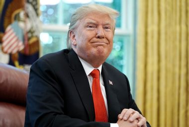President Trump Receives Briefing On Hurricane Dorian At White House